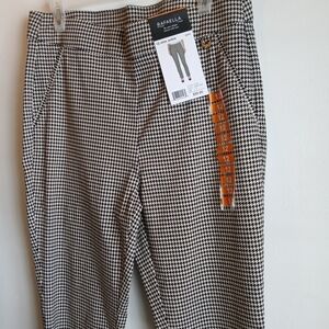 Rafaella Pants Black and White dotted, slim ankle Size 12 New with tags